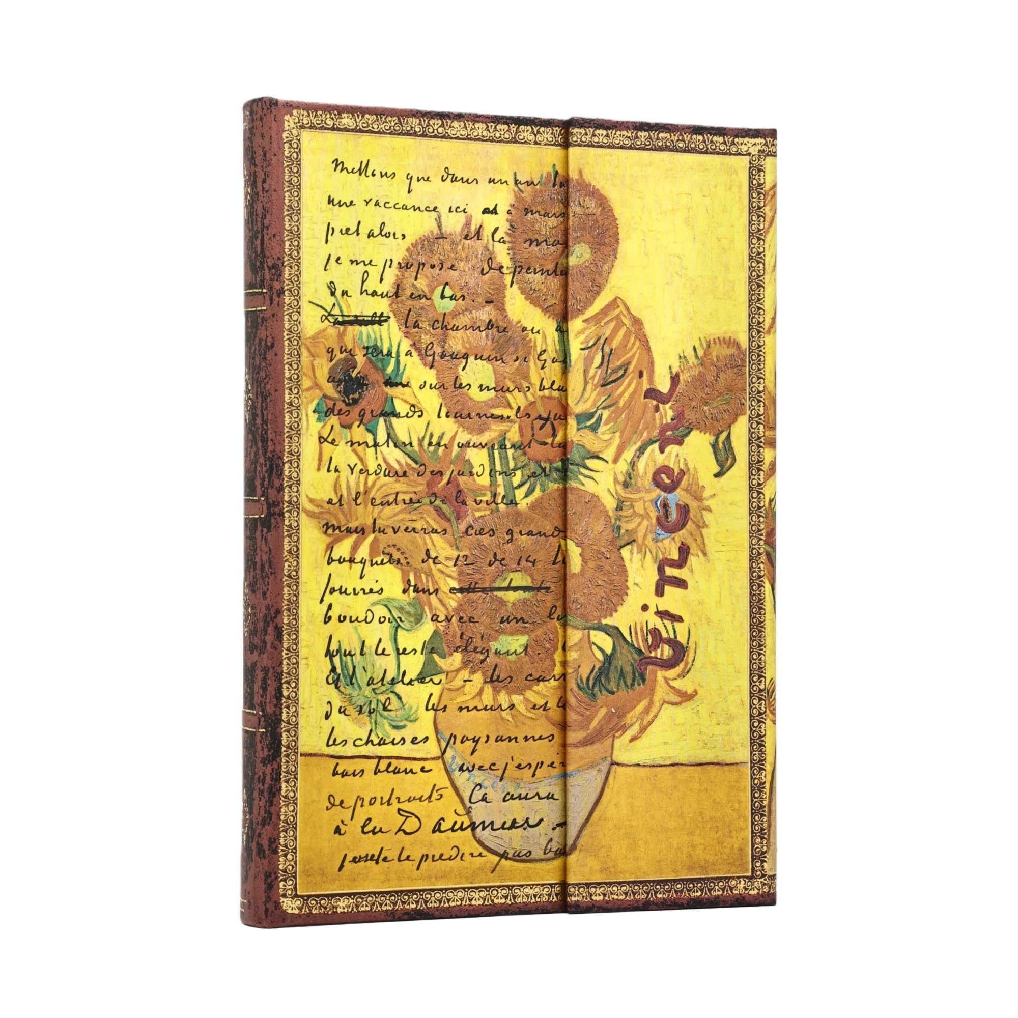 PAPERBLANKS Carnets à couverture rigide Van Gogh, Tournesols Midi Pages lignées