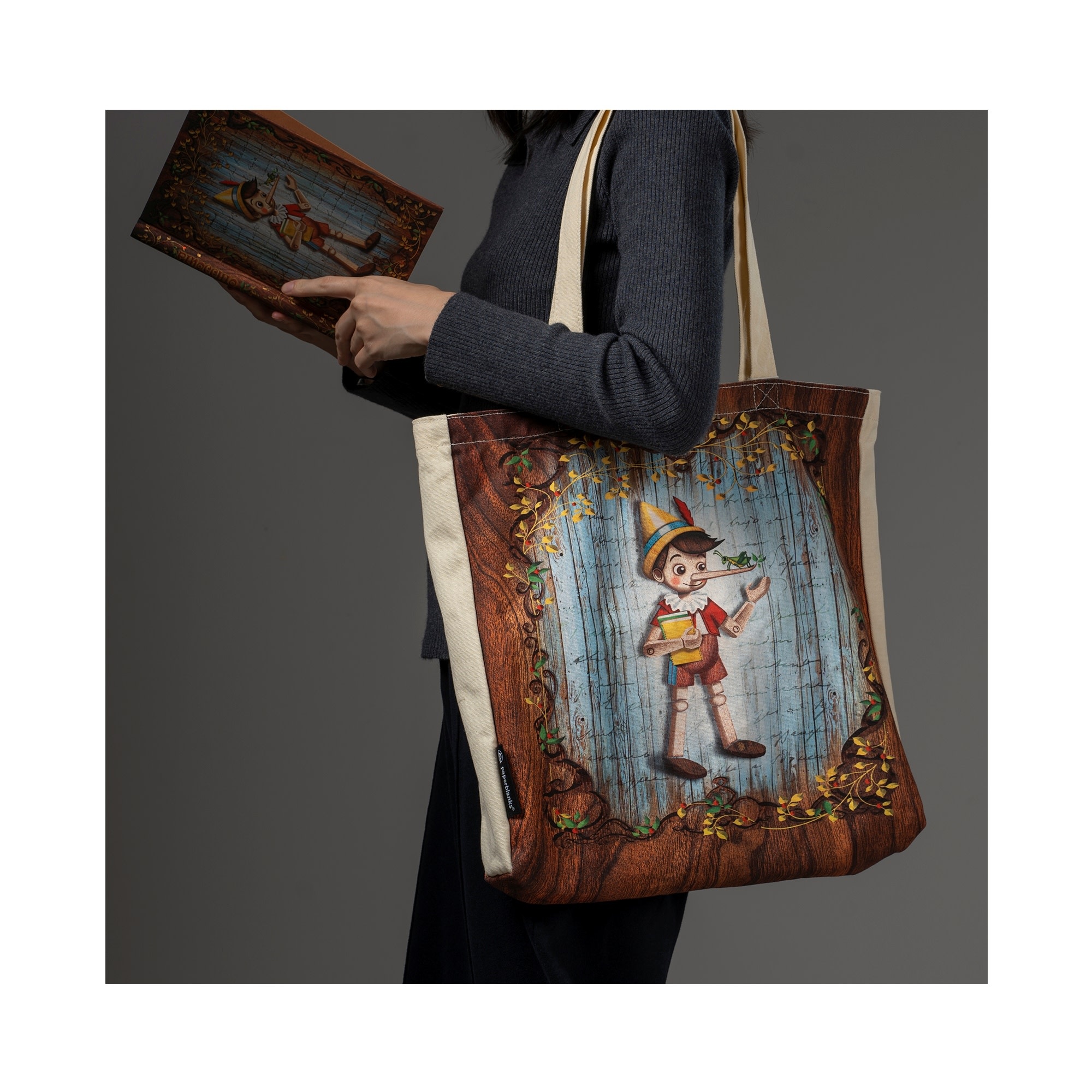 PAPERBLANKS Sacs en toile Carlo Collodi, Pinocchio