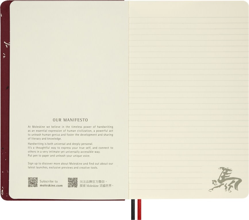 MOLESKINE Carnet Grand Format Année du Cheval, Ligné, Couverture Rigide