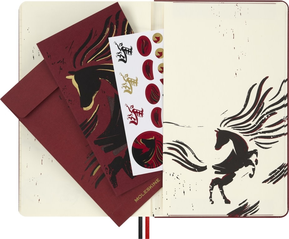 MOLESKINE Carnet Grand Format Année du Cheval, Ligné, Couverture Rigide