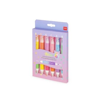 LEGAMI 6 Dual-Tip Highlighters - Meow - Kitty