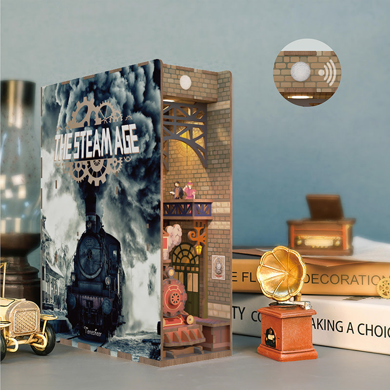 Tonecheer Book Nook The Steam Age