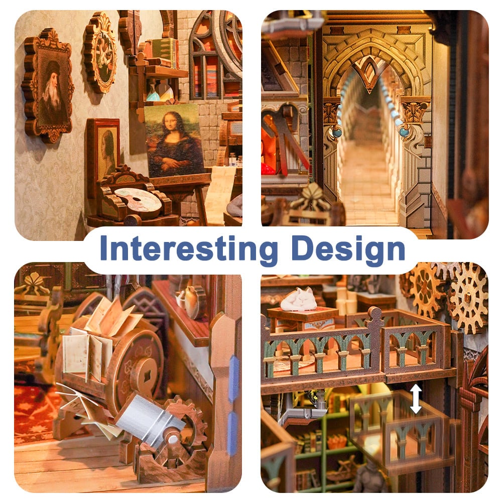 Tonecheer Book Nook Leonardo da Vinci