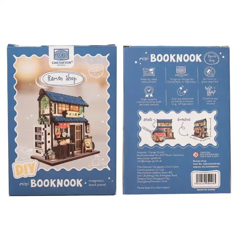 Tonecheer Mini Booknook Ramen Shop 7,6×6,9×5,1cm