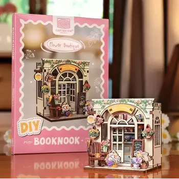 Tonecheer Mini Booknook Flower Boutique 7,6×6,9×5,1cm