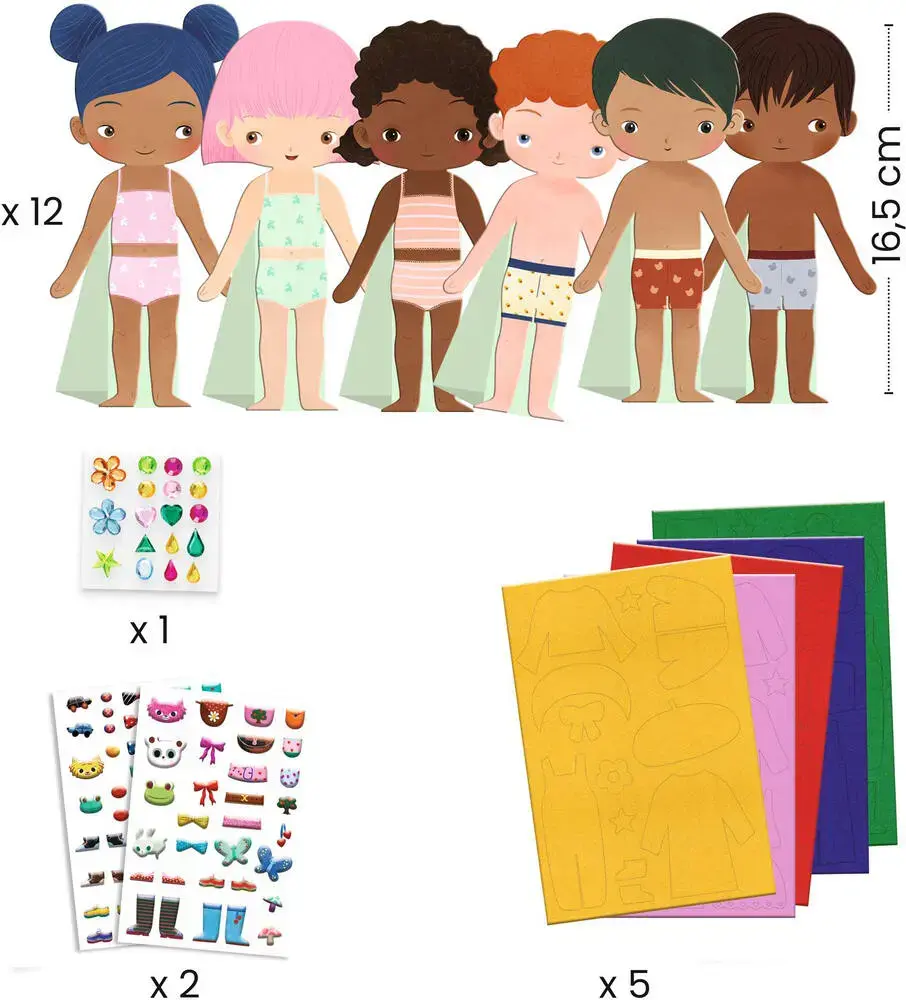 DJECO Les Petits - Collage S’Habiller De Douceur