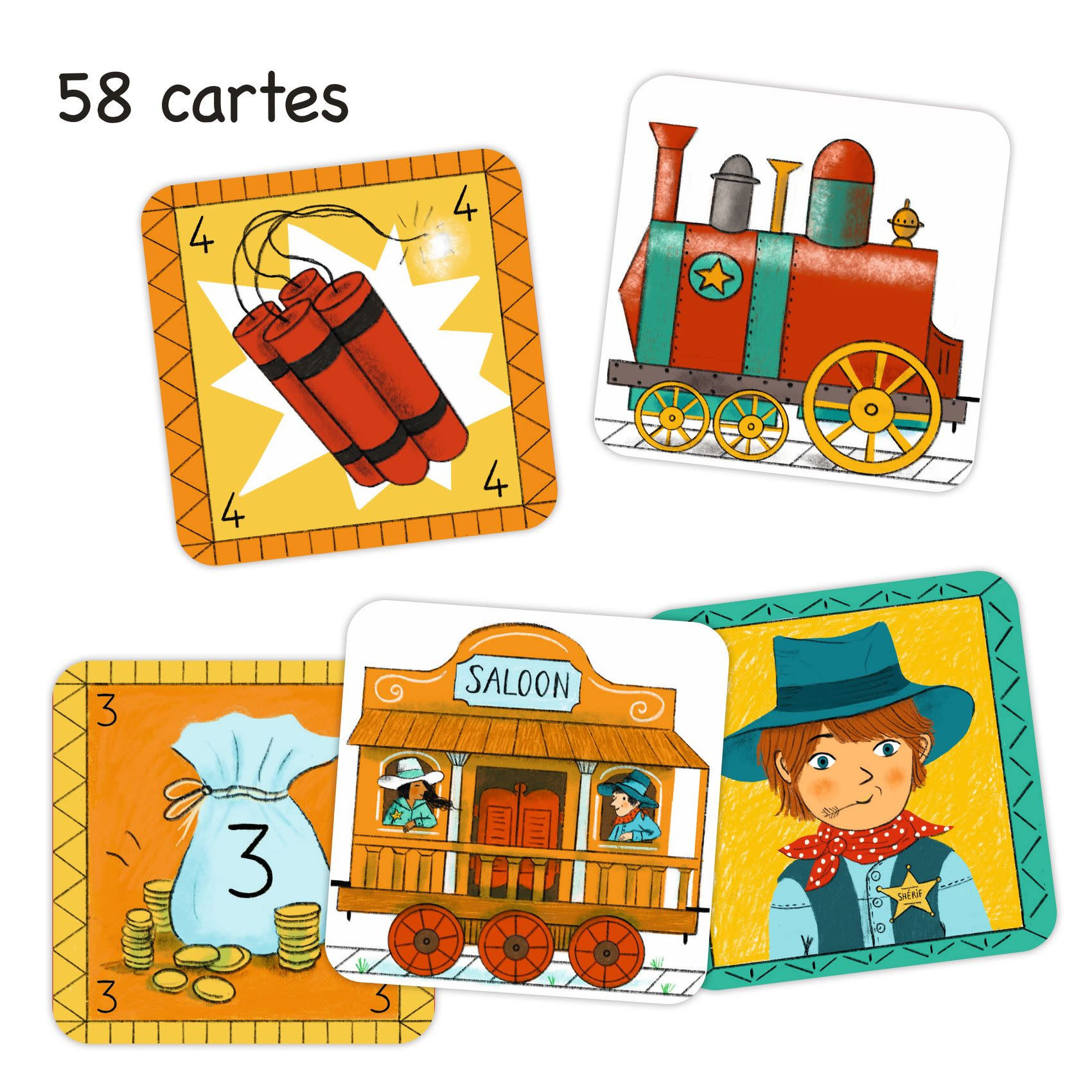 DJECO Jeux De Cartes Golden Train