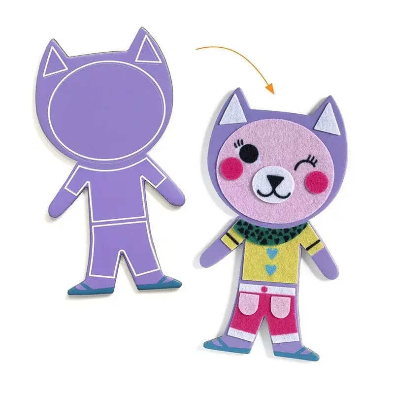 DJECO Do It Yourself - Mosaiques & Stickers Funky Family