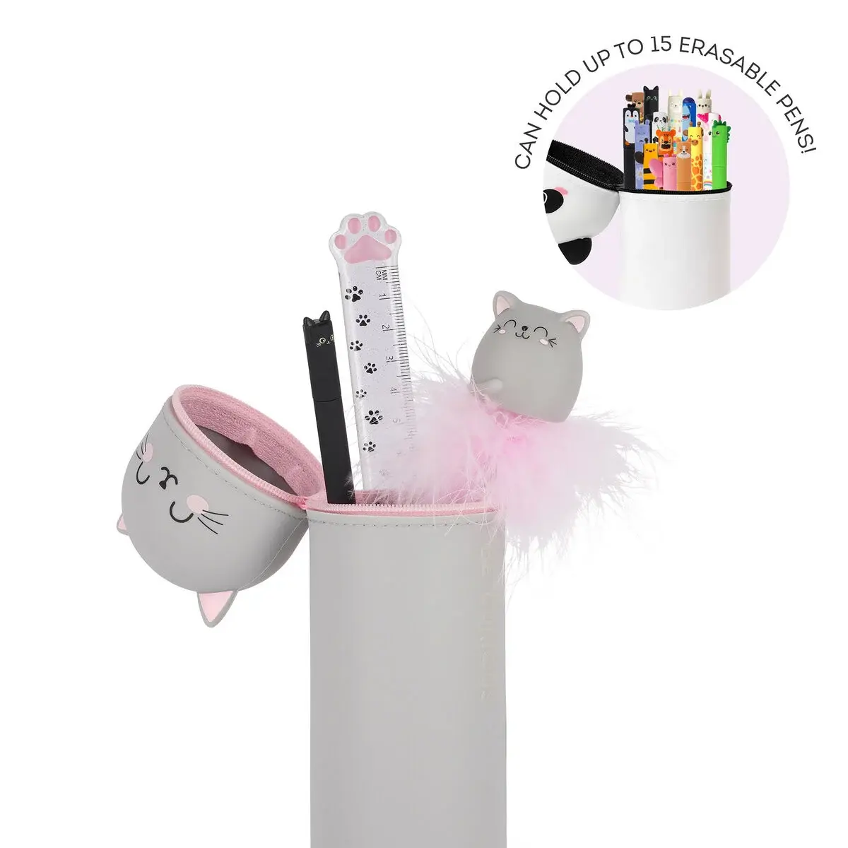 LEGAMI 2-In-1 Silicone Pencil Case - Kawaii - Kitty