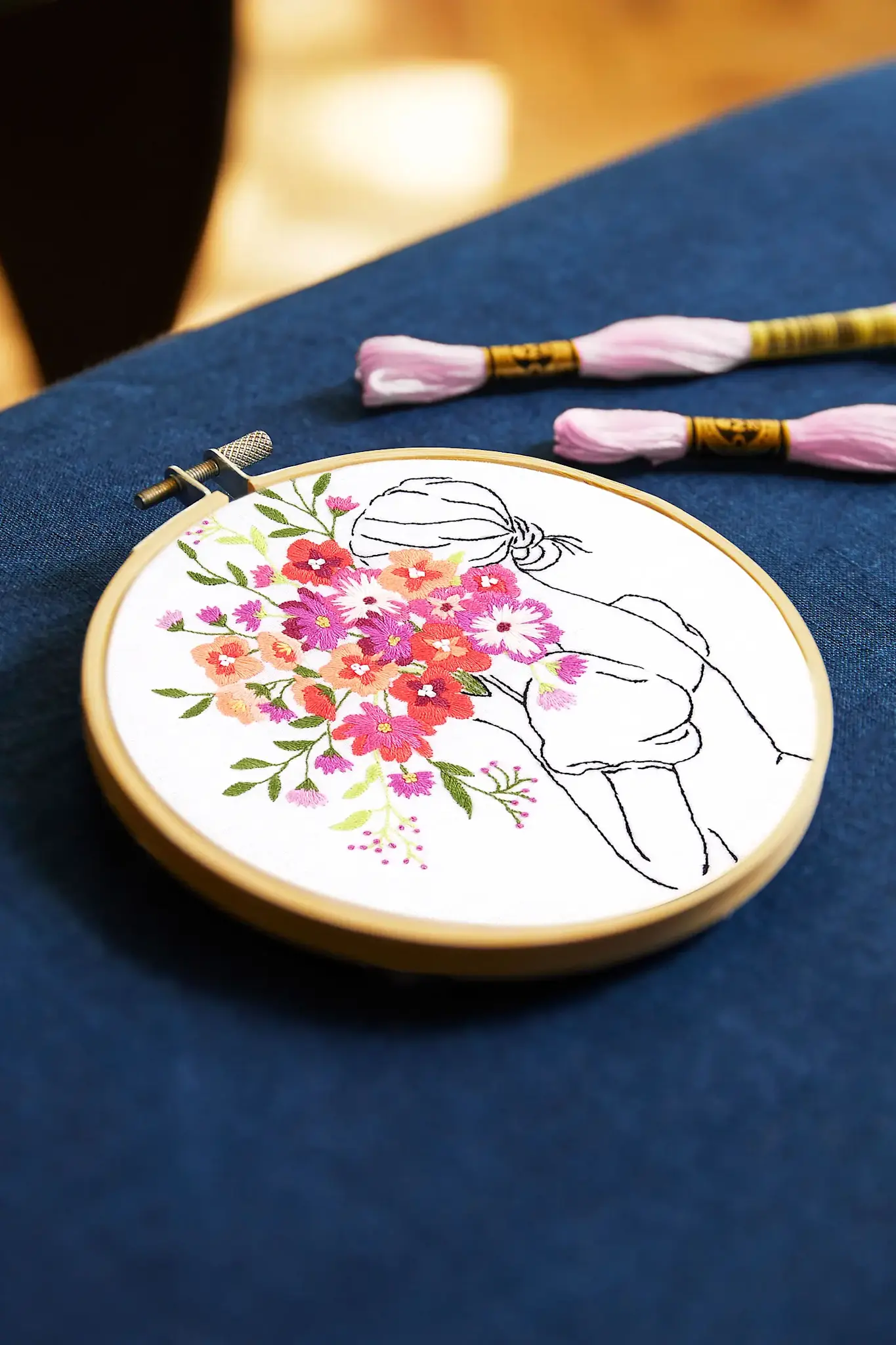 DMC Kit Broderie Brassée De Fleurs