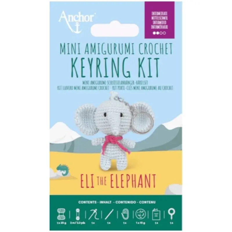 ANCHOR Eli The Elephant Mini Amigurumi Key