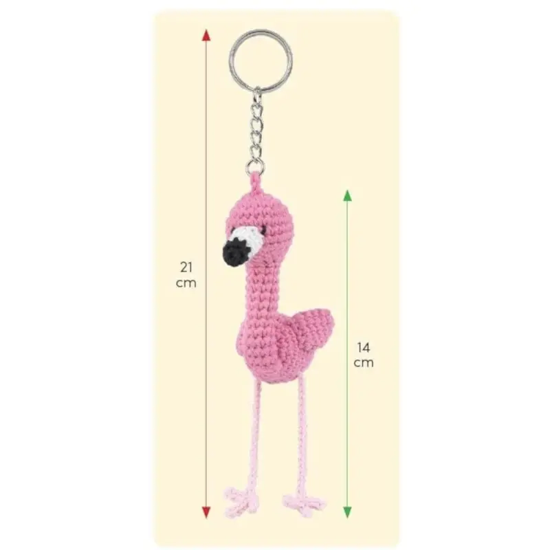ANCHOR Flo The Flamingo Mini Amigurumi Key
