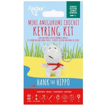ANCHOR Hank The Hippo Mini Amigurumi Key