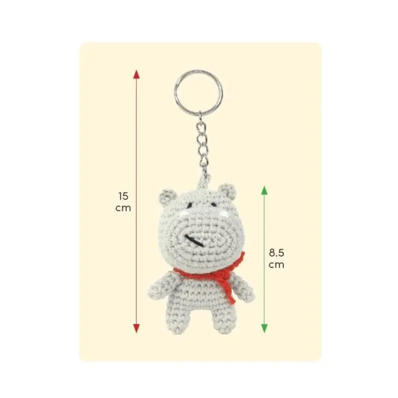 ANCHOR Hank The Hippo Mini Amigurumi Key