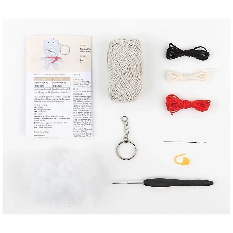 ANCHOR Hank The Hippo Mini Amigurumi Key