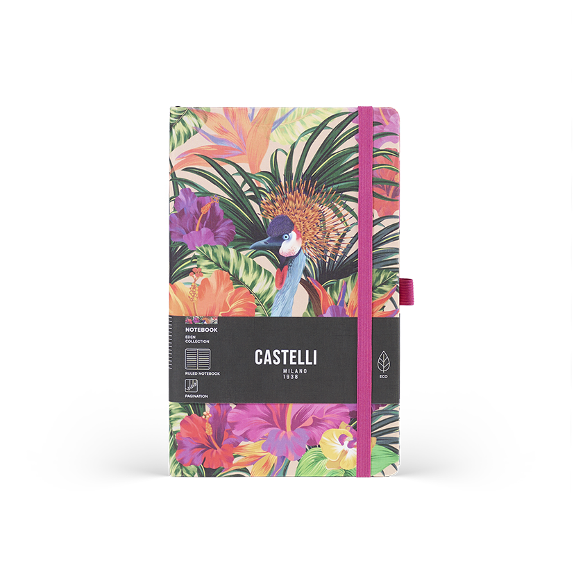 CASTELLI Notebook Midi Ruled Eden Tropical  - 13x21