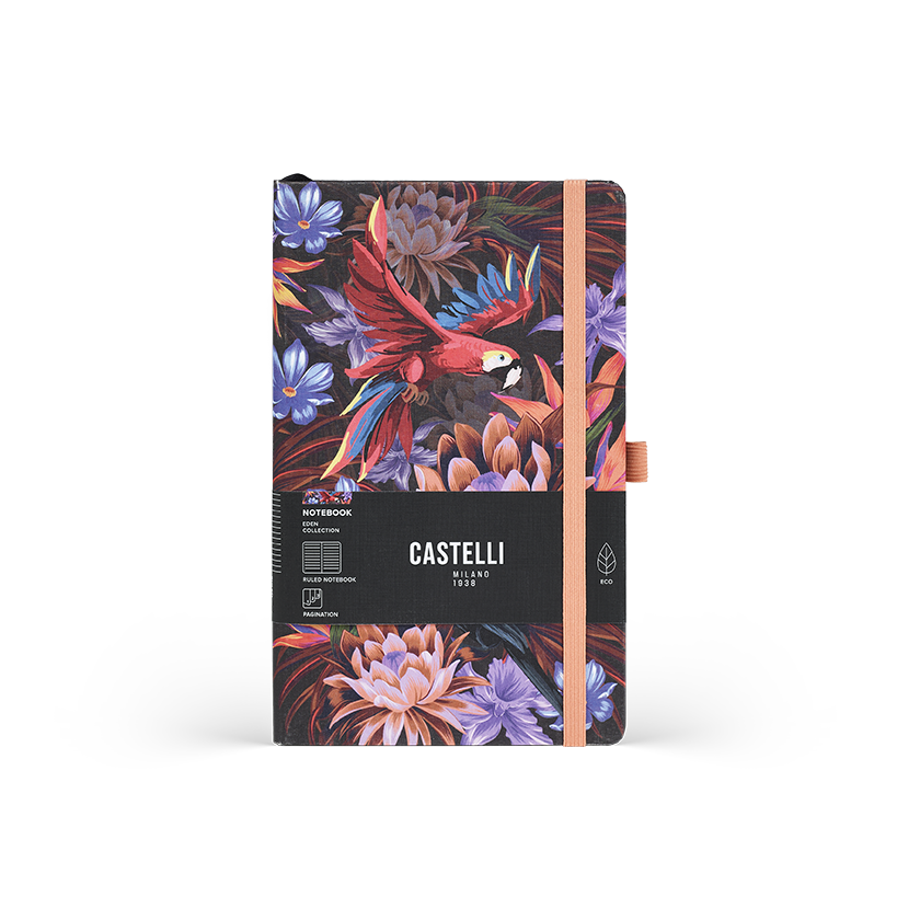 CASTELLI Notebook Midi Ruled Eden Wild Garden - 13x21