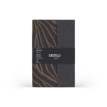 CASTELLI Notebook Midi Ruled Waves Bronze - 13x21