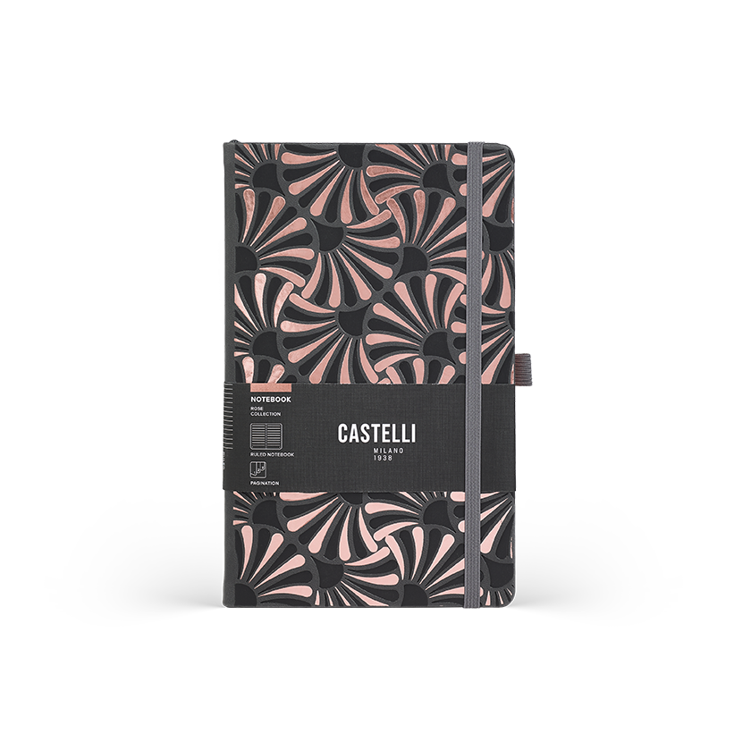 CASTELLI Notebook Midi Ruled Rose Rose Lilly - 13x21