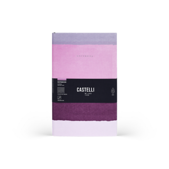 CASTELLI Notebook Midi Ruled  Stripes Bubblegum - 13x21