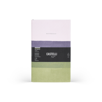 CASTELLI Notebook Midi Ruled  Stripes Mauve - 13x21