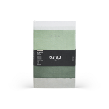 CASTELLI Notebook Large Ruled  Stripes Sage - 19x25
