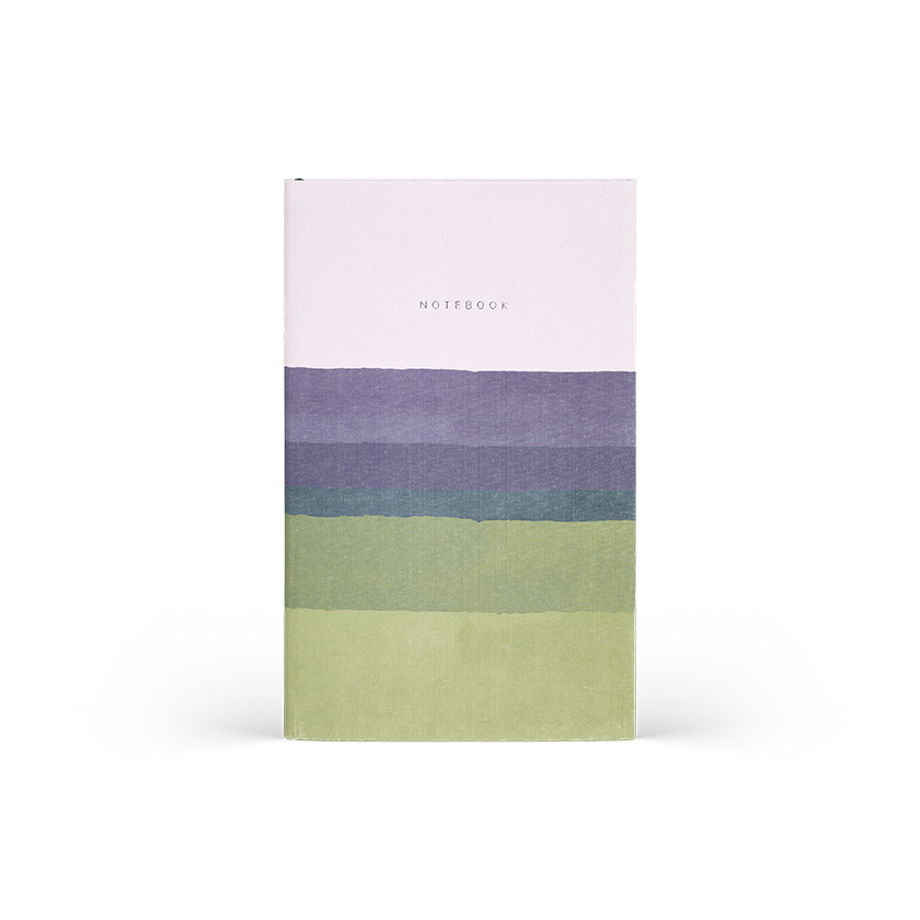 CASTELLI Notebook Large Ruled  Stripes Mauve - 19x25