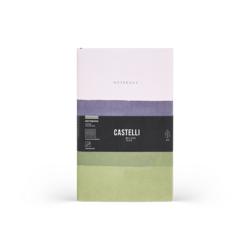 CASTELLI Notebook Large Ruled  Stripes Mauve - 19x25