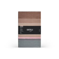 CASTELLI Notebook Large Ruled  Stripes Rust - 19x25