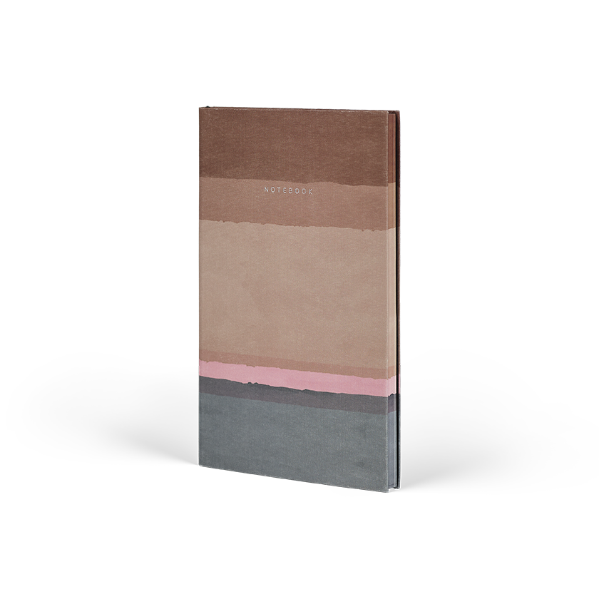 CASTELLI Notebook Large Ruled  Stripes Rust - 19x25