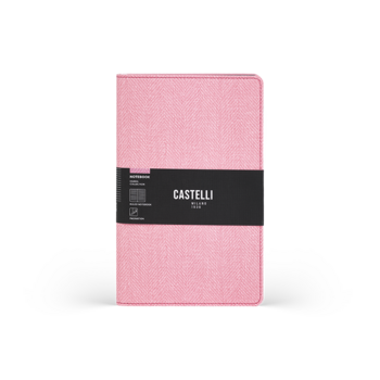 CASTELLI Notebook Softcover Pocket Ruled Harris Flamingo - 9x14