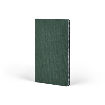 CASTELLI Notebook Softcover Pocket Ruled Harris Forest Green - 9x14