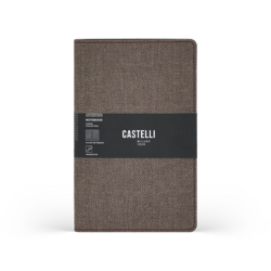 CASTELLI Notebook Softcover Midi Ruled Harris Coffee Brown - 13x21