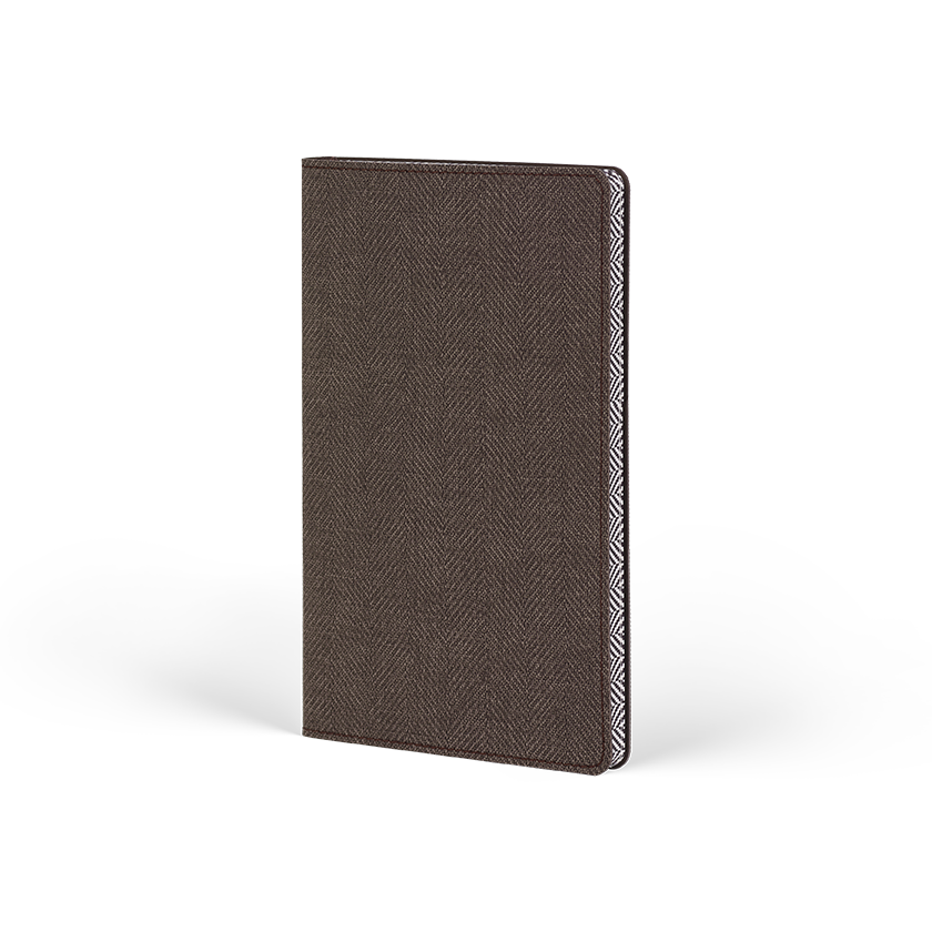 CASTELLI Notebook Softcover Midi Ruled Harris Coffee Brown - 13x21