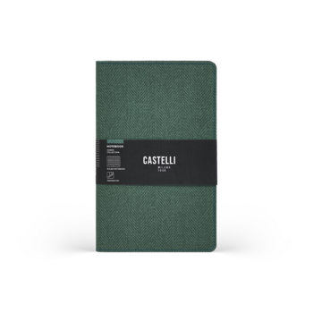 CASTELLI Notebook Softcover Midi Ruled Harris Forest Green - 13x21