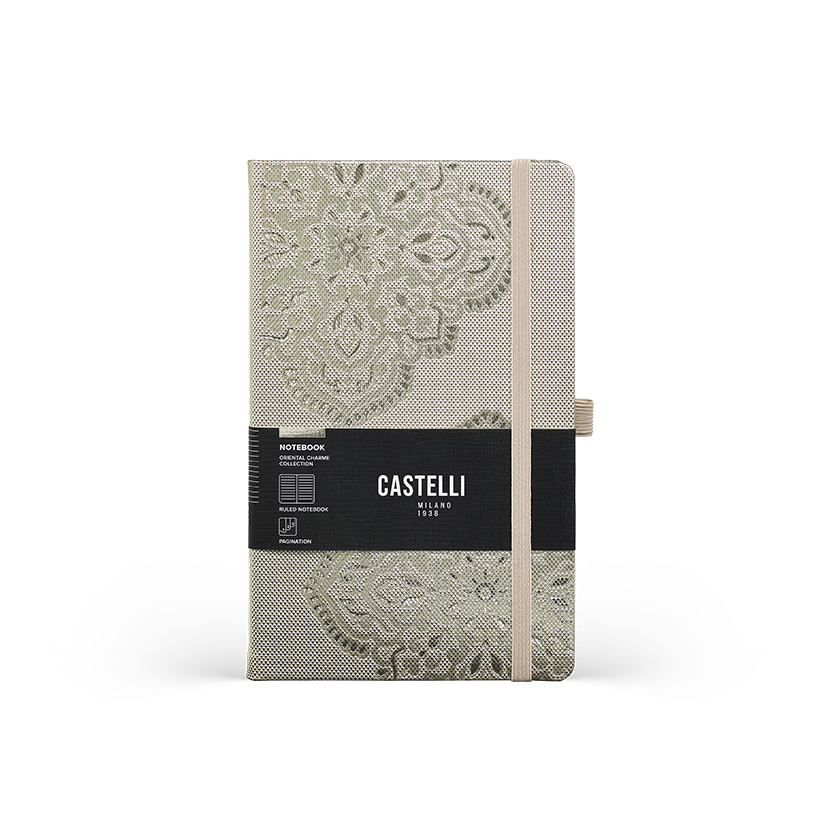 CASTELLI Notebook Midi Ruled Oriental Charme Satin Arabesque - 13x21