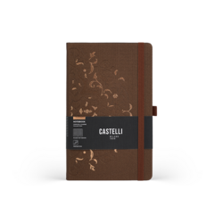 CASTELLI Notebook Midi Ruled Oriental Charme Bronze Arabesque - 13x21