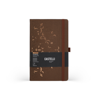 CASTELLI Notebook Midi Ruled Oriental Charme Bronze Arabesque - 13x21