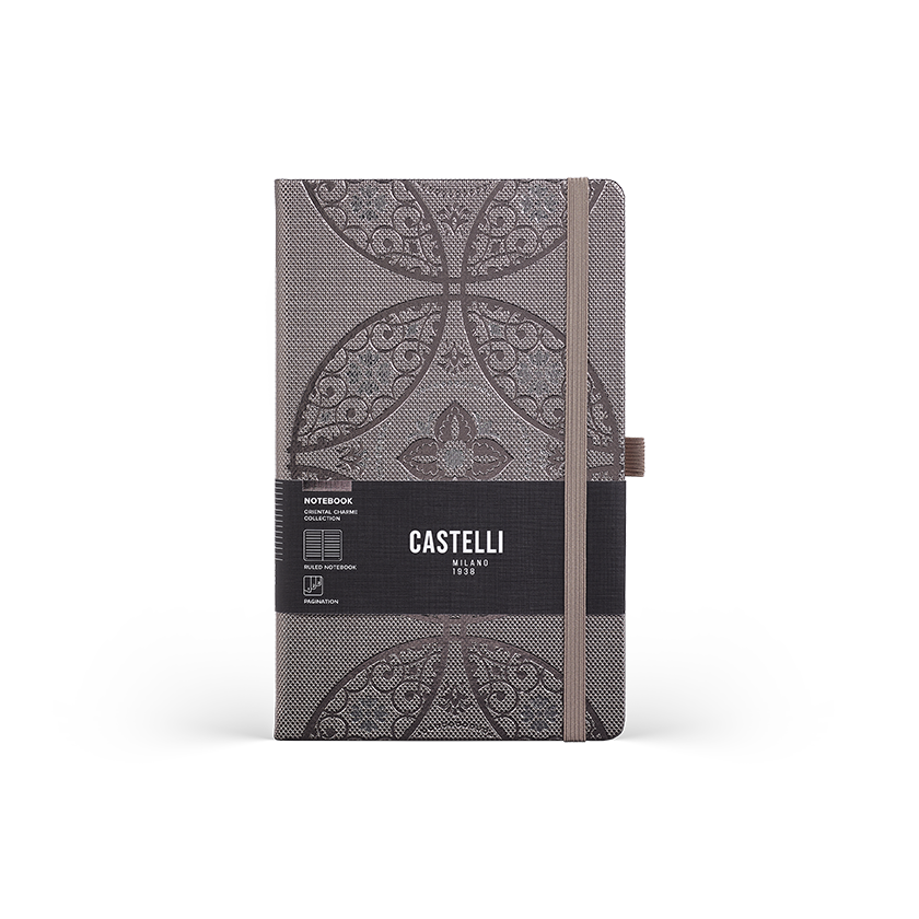 CASTELLI Notebook Large Ruled Oriental Charme Fossil Arabesque - 19x25