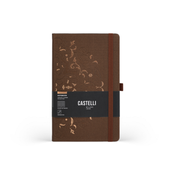 CASTELLI Notebook Large Ruled Oriental Charme Bronze Arabesque - 19x25