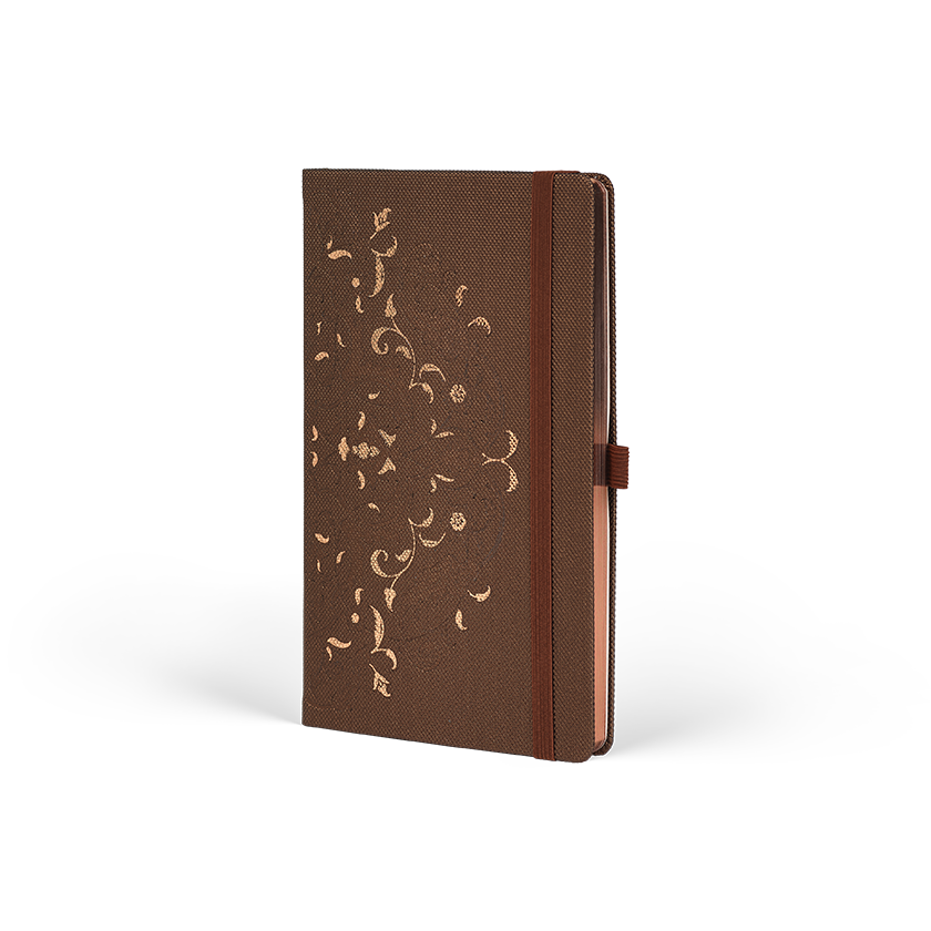 CASTELLI Notebook Large Ruled Oriental Charme Bronze Arabesque - 19x25