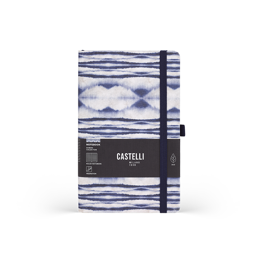 CASTELLI Notebook Midi Ruled Shibory Mist - 13x21