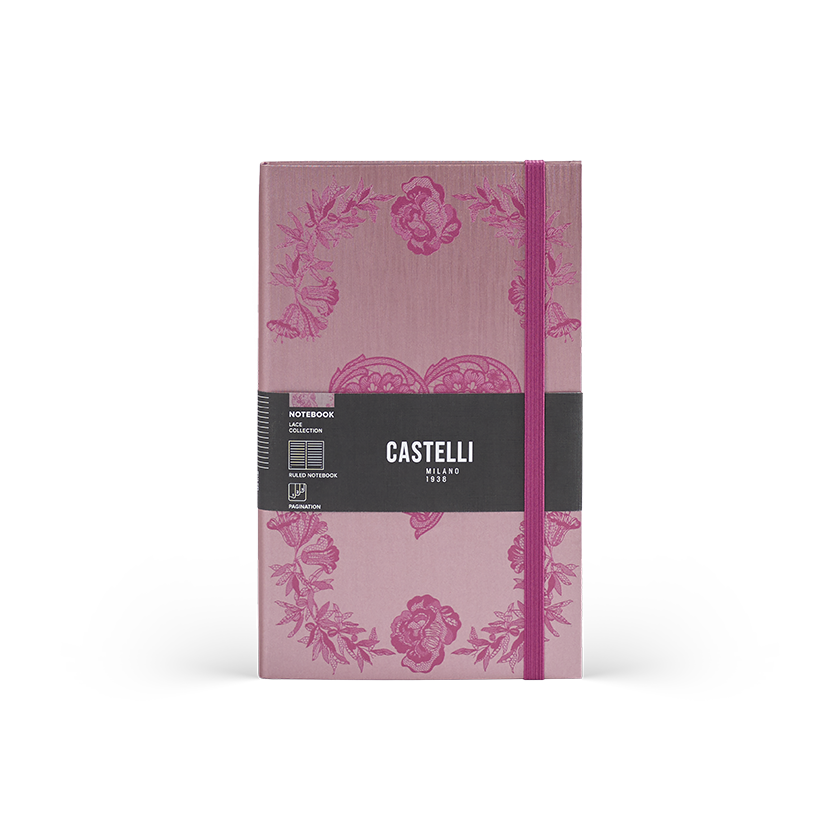 CASTELLI Notebook Midi Ruled Lace Heart - 13x21