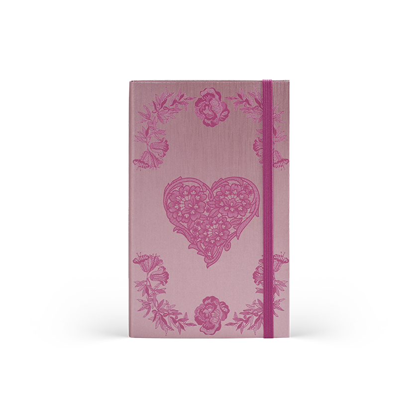 CASTELLI Notebook Midi Ruled Lace Heart - 13x21