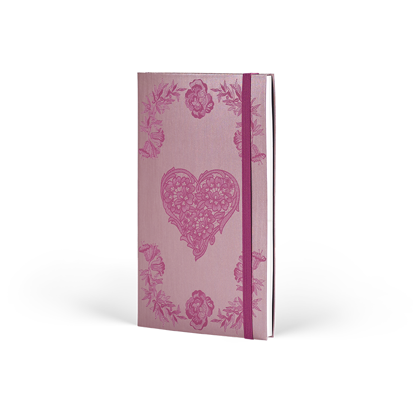 CASTELLI Notebook Midi Ruled Lace Heart - 13x21