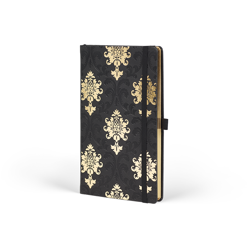 CASTELLI Notebook Pocket Ruled Gold Baroque - 9x14
