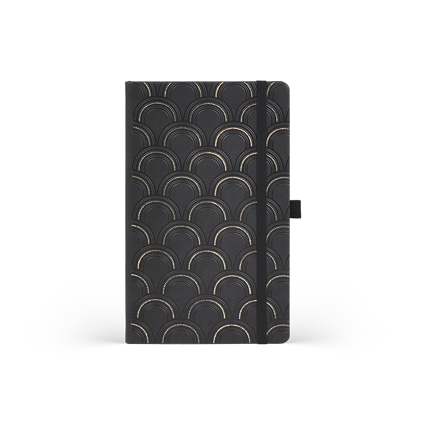 CASTELLI Notebook Pocket Ruled Gold Art Deco - 9x14