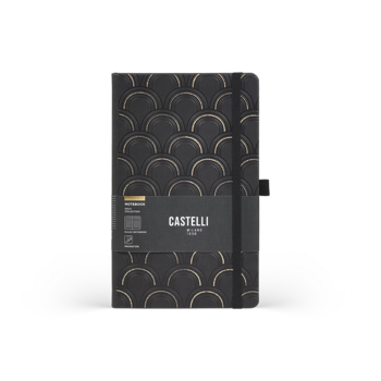 CASTELLI Notebook Midi Ruled Gold Art Deco - 13x21