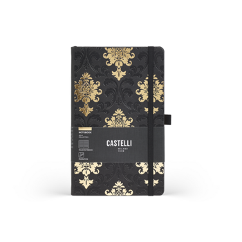 CASTELLI Notebook Large Ruled Gold Baroque - 19x25