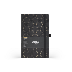 CASTELLI Notebook Large Ruled Gold Art Deco - 19x25